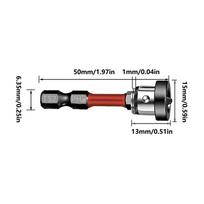 Drywall Drill Bit 5 Pieces Magnetic Drill Driver Attachment Magnetic Screw Fastener for Plasterboard Concrete Masonry Cement