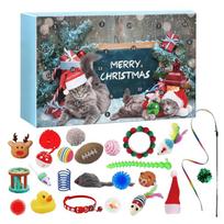 Christmas Calendar Cat Toy Advent 2025 24 Days Kitten Toys Festival Countdown Calendar for Christmas Home Daily Festival Holiday (Red,L) raudona