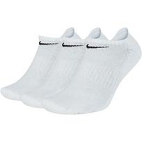 Nike Solid Color Logo Casual Sports Socks Couple Style 3 Pairs White Men's SX7673-100 L