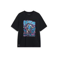 Li-Ning Hoops Comics Graphic T-shirt 'Black' Men's AHST569-2 L