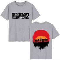 Retro Red Dead Redemption 2 Graphic Unisexs and Womens Fashion Trend 2026 Spring summer Print Pure Cotton Casual Tshirt XL