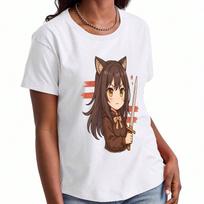 Anime Girl With Pistol Wounisex's Cotton T Shirt, Premium Cotton Print, Durable And Longlasting, Casual And Stylish, Cute Anime Girl Design, Perfect F S