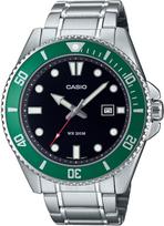 CASIO Standard Analog Sports 20 ATM Water Resistant Watch Green Bezel Metal Band Overseas Model [Casio] MDV-107D-3AV Men's [Used]