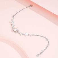 Tichia Freshwater Pearl & S925 Sterling Silver Luxury Bracelet for Women 925 Silver