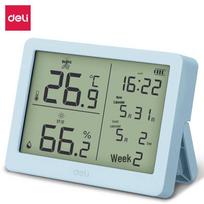 Deli Digital Thermometer Hygrometer with Alarm Clock
