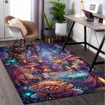 Fairy Forest Market Pattern Printed Chair Mat -Decorative Mats for Office Tables,Coffee Tables - Durable and Fashionable Carpet0331041 100cm x 120cm
