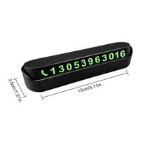 Glowing Car Phone Number Plate ABS Temporary Parking Sign with Custom Number for Windshield Dashboard Gift juoda