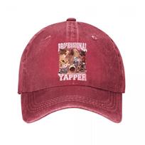 Funny Cat Yapper Graphic  New Vintage Washed Cotton Baseball Cap Parent Kids Sun Hats Adjustable