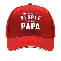 MY FAVORITE PEOPLE Call Me PAPA Printed Casual Simple Fashion Unisex Allseason Snapback Hat Sandwich Baseball Cap One Size