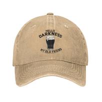 Hello Darkness My Old Friend Irish Drinking St Patricks Day Washed Baseball Cap  Casual Sun Trucker Hat Summer Baseball Caps One Size