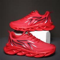 Men Summer Breathable Non Slip Casual Running Shoes Lightweight Outdoor Jogging Walking Sports Fitness Footwear 39 raudona