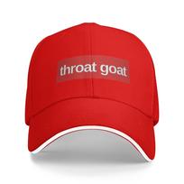 Throat Goat Funny Humor Sandwich Baseball Caps Classic Washed Humour Headwear for Unisex Women Gift Adjustable Fit Adult Hats Adjustable