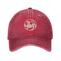 Vintage Shotokan Karate Logo Tiger Symbol Baseball Caps Unisex Women Distressed Denim Snapback Cap Calligraphy Outdoor Gift Hats Adjustable