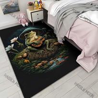 Creative Frog Playing Guitar Carpet for Living Room Bedroom Bedside Floor Mat Cloakroom Kids Activity Area Rugs Luxury Gifts 40x60cm