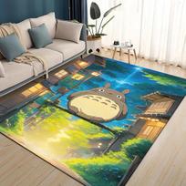 3D T-Totoros Cartoon Area Rug,Carpet Rug for Living Room Children's Bedroom Sofa Doormat Decor,kids Play Non-slip Floor Mat 40x60cm(15x23in)