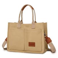 Women's Canvas Tote Bag, Large Crossbody Laptop Handbag for Work, Travel, Nurse & Teacher gelsvai ruda