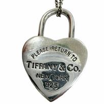 Very Good TIFFANY&Co. Necklace Heart Rock Necklace Silver 925 Women Used