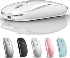 Wireless Mouse for MacBook Pro, MacBook Air, Laptops, Macs, iMacs, Desktop Computers, Windows 781011 PCs, HP (Hewlett-Packard) and Chromebooks (White)
