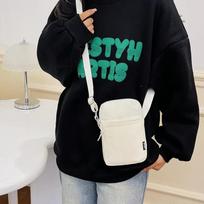 New Fashi Simple Casual Shoulder Messenger Bag, Women's Portable Mobile Phe Bag, Vertical Coin Key Bank Card Shoulder Bag smėlis