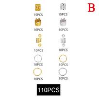 Braid Women Jewelry Gold Tubes Hair Rings Hair Braid African Dreadlocks Hair Decorations Hair Cuffs B (110Pcs)