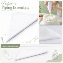 100pcs Thick Disposable Piping Bags 16 Inch Cake Decorating Bags Frosting Pastry Bags for Baking and Icing Applications One Size