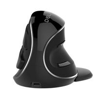 DELUX Wireless Ergonomic Mouse, Silent Rechargeable Vertical Mouse, 2.4G Bluetooth 2 Modes, Detachable Wrist Rest, 4000 DPI, 6 Buttons, for Carpal