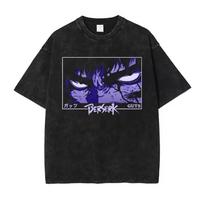 benber vintage Washed Anime Kenpuu Denki Arrival Mens Clothes Tee Shirt Homme Graphic T-Shirts Men Tshirt for Men Ropa Hombre S