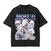 benber vintage Anime Arcane Viktor Glorious Ovulation Graphic T Shirt Men Vintage Washed Cotton Tshirts Casual Oversized Tshirt S