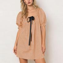 Summer Dresses for Women Uk Mini Dress with Puff Sleeves Square Neck Ladies Summer Dresses Uk Casual Style Womens Summer Dresses Uk XXL chaki