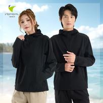 Vepeal Couple's Fashion Hooded Sun Protection Windbreaker VFS-098 3XL rašalinės juodos spalvos