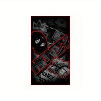 Gangster Dollar Design Area Rug,Non-Slip&Wear-Resistant,Bold Street Style Floor Mat for Living Room,Bedroom,Hip-Hop Home Decor 40x60cm