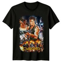 Kiborgas (1989 m) Filmo plakato įkvėpti marškinėliai Retro 80-ųjų marškinėliai Unisex XL