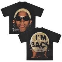 Dennis Rodman Y2K Graphic Streetwear T Shirt Oversized Tee Cotton Blend S-3XL S