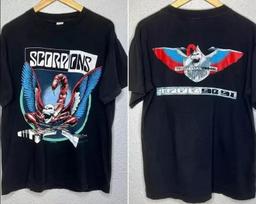 1990 Scorpions Tour 90-91 Crazy World 90s 2 Side Black Unisex Tshirt XXXXL