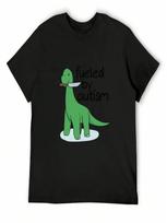 Fueled By Autism Dino T-Shirt Anime Graphic Tee Shirt Plus Size Clothes Oversized T Shirt unisex Tall T Shirts S