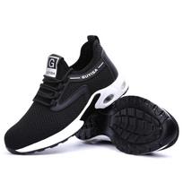 Lightweight Breathable Deodorant Steel Toe Kevlar Fiber Safety Shoes Men Anti-smash Puncture Proof Work Shoes Plus Size 36 to 48 36 juoda