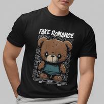 Fake Romance Bear T-Shirt Streetwear Graphic Tee Sad Cute Grunge Unisex Top XXL