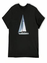 HR 46 Sailboat T-Shirt Topping Oversized Graphic Tee Man Clothes Sweat T Shirt unisex S