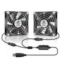 GDSTIME USB Fan, Dual Fan, 9225, 92mm x 25mm, 9cm, DC 5V USB Mini Fan, Small Fan, Ventilation Fan, Desktop Fan, Multipurpose Fan, DIY Fan, Cooling