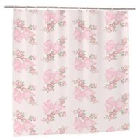 Bow Pattern Shower Curtain - Waterproof Polyester Fabric, Includes 12 Hooks,Cute Pet Lover Bathroom Decoration (as the picture,90x180cm)