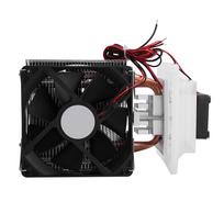 Semiconductor refrigeration, 12V 10A high-speed thermoelectric Peltier cooler air-cooled dehumidification system, for small space cooling.