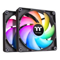 Thermaltake CT120 ARGB Sync PC Cooling Fan Black (2-Fan Pack) ARGB Compatible 120mm PC Case Fan Black CL-F149-PL12SW-A FN2000