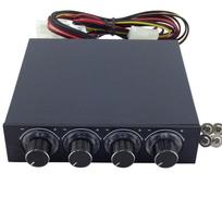 Fan Controller, 3.5-inch Bay Internal, 4-channel DC12V, Blue LED, Adjustable Airflow, Cooling, PC Parts