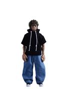 LOUGIDBVAZ Men's and Women's Clothing, Size 112 Scale, 112 Scale Jeans Suit with Cap, Short-Sleeved T-Shirt Set, Sports Pants, Dance Pants, Street