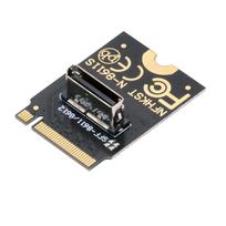 xiwai PCI-E4.0 67-pin M.2 2230 M-key Male to Oculink SFF-8612 SFF-8611 Female Vertical Host Adapter for NVMe U.2 SSD eGPU, SF-023-2230MM-XY