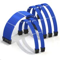 LINKUP - AVA 50cm PSU Cable Extension with Sleeve, Custom Mod PC Power Supply, Braided with Comb, Compatible with RTX3090, 6-Pack  1x 24P  2x 8P