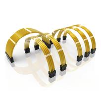 LINKUP 50cm PSU Cable Extension with Sleeve, Custom Mod PC Power Supply, Braided with Comb, Compatible with RTX3090, 6-Pack  1x 24P  2x 8P (4+4) CPU