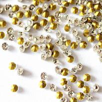 Round Pointed Bottom A-Grade Glass Rhinestones SS13.5-SS30: Super Shiny Phone Case Stickers SS13.5