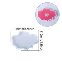 Silicone world Irregular Coaster Resin Silicone Mold UV Epoxy Resin Mold for Making Wine Glass Coffee Coaster Tray Home Decorate