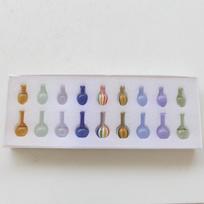 Mini Vase Small-sized Colored Glass Bottle Hydroponics Terrarium Handmade Glass Ornaments Storage Container Flower Vase